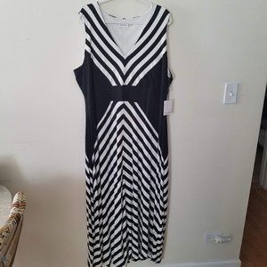 Calvin Klein 22W V Neck Sleeveless Maxi Dress